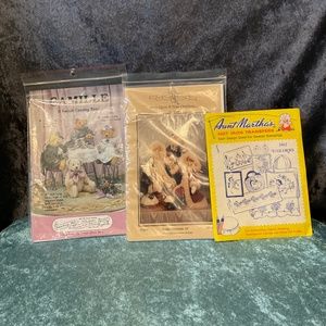 Set of 3 Vintage Sewing and Hot Iron Transfer Patterns, 1989 - 1991